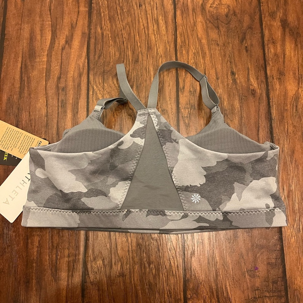 NWT Athleta Palm All In Bra XL - Gray Camo - Picture 3 of 4